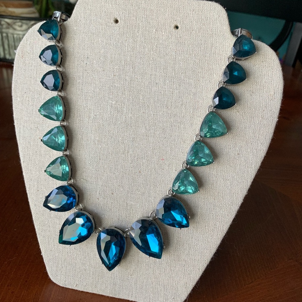 Color Code Teal Teardrop Necklace